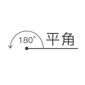 平角 180°